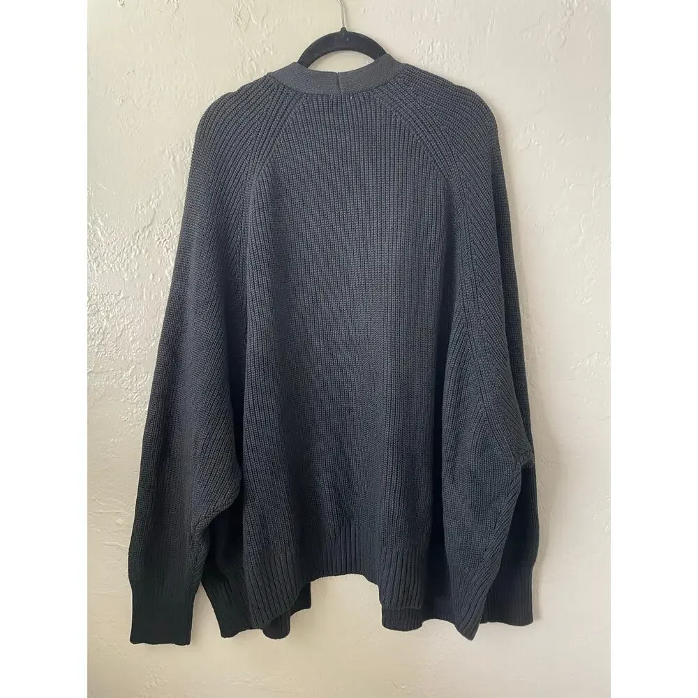 NWT ASOS Plus Chunky Knit Wool Open Oversized Cardigan Sweater Dolman Sleeve 18 - Picture 4 of 6